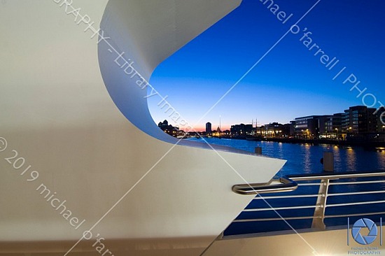 Samuel Beckett Bridge Dublin at Dusk