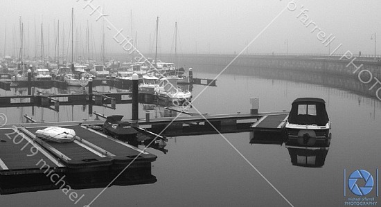 Marina in Dun Laoghaire Fog